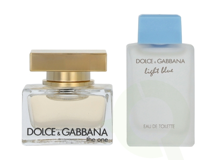 Dolce & Gabbana The One Miniature Set 9.5 ml Edp Spray 5ml/Light Blue Edt Spray 4,5ml i gruppen SKÖNHET & HÄLSA / Doft & Parfym / Parfym hos TP E-commerce Nordic AB (D21823)