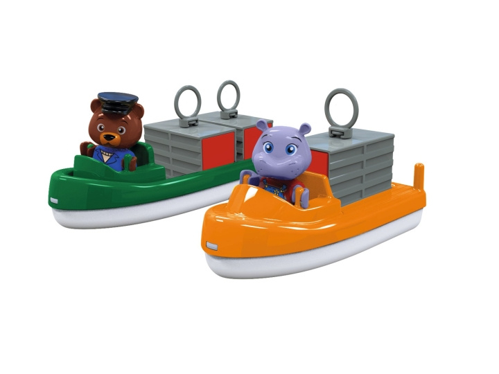 Aquaplay 2 containerfartyg m/figurer (8700000271) i gruppen LEKSAKER, BARN- & BABYPRODUKTER / Leksaker / Figurer, Miniatyrer & tillbehör hos TP E-commerce Nordic AB (D21860)