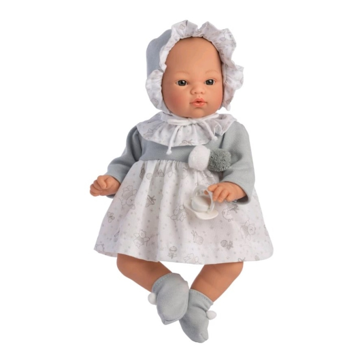 ASI Koke docka i grå och vit klänning, 36 cm i gruppen LEKSAKER, BARN- & BABYPRODUKTER / Leksaker / Dockor & Tillbehör hos TP E-commerce Nordic AB (D21926)