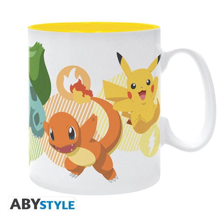 Abysse POKEMON Mugg - Pikachu och starters - 460 ml i gruppen SPORT, FRITID & HOBBY / Roliga prylar / Muggar hos TP E-commerce Nordic AB (D21962)