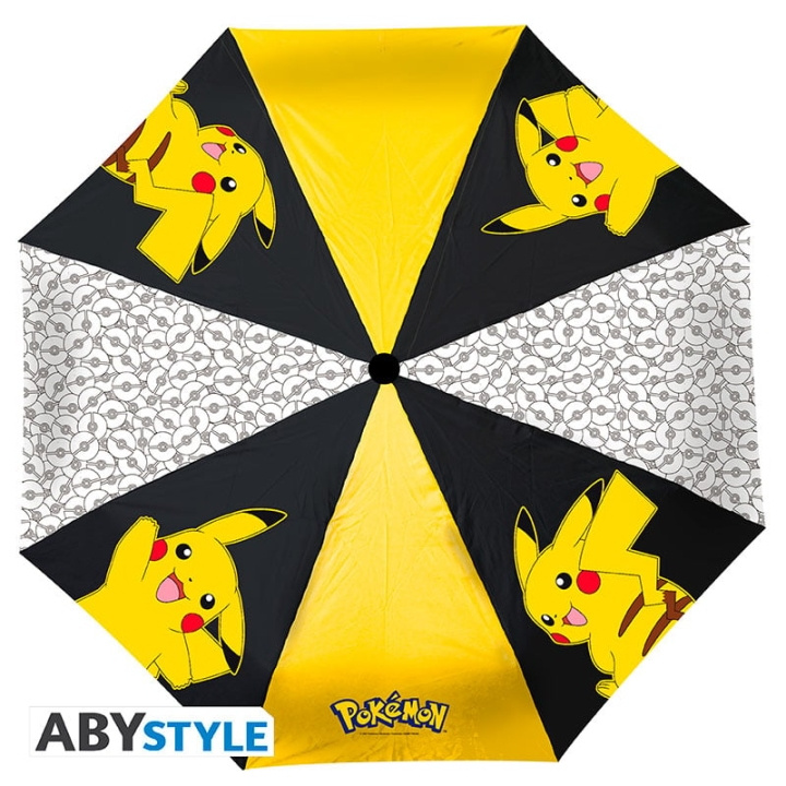 Abysse POKEMON Paraply - Pikachu - Diameter: 96 cm i gruppen SPORT, FRITID & HOBBY / Roliga prylar / Samlarobjekt hos TP E-commerce Nordic AB (D21965)