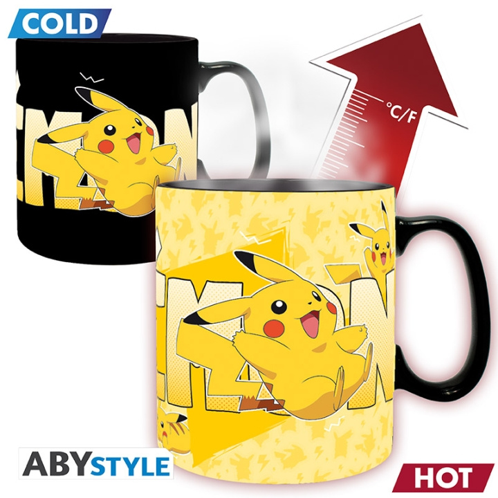 Abysse Pokémon Mugg Värmeväxling - Pikachu - 460 ml i gruppen SPORT, FRITID & HOBBY / Roliga prylar / Muggar hos TP E-commerce Nordic AB (D21983)