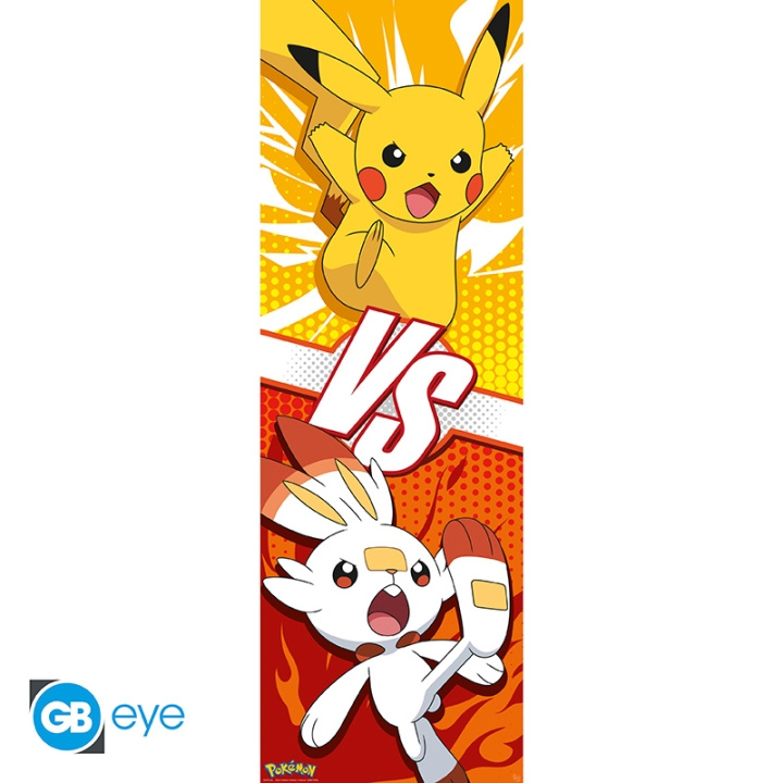 Abysse Pokémon Dörraffisch - Pikachu och Scorbunny - 53x158 cm i gruppen SPORT, FRITID & HOBBY / Roliga prylar / Samlarobjekt hos TP E-commerce Nordic AB (D22006)
