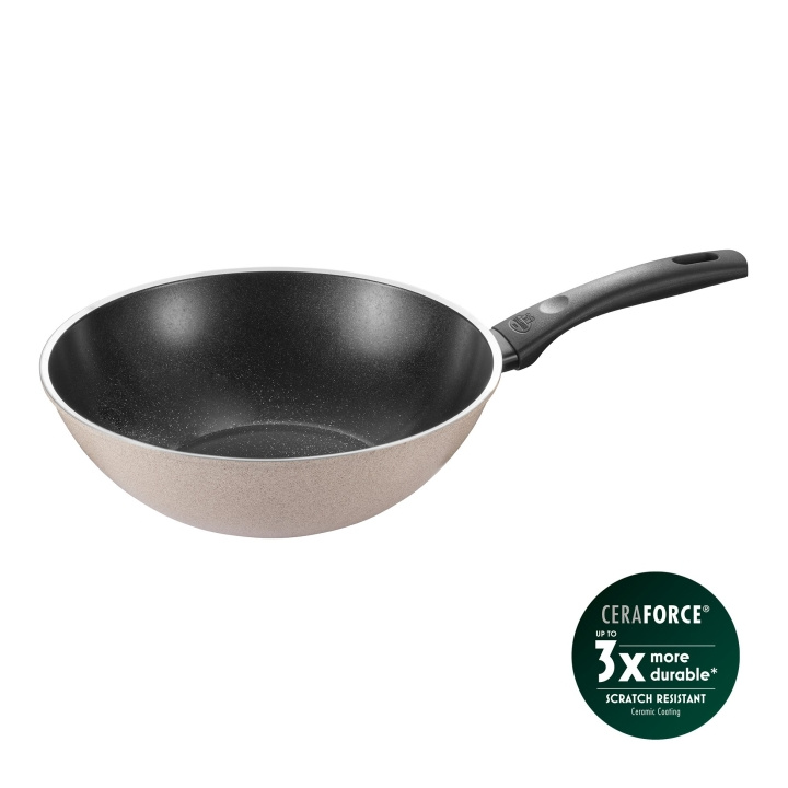 Ballarini Ledro Wok - Beige - 28 cm i gruppen HEM, HUSHÅLL & TRÄDGÅRD / Köksredskap / Stekpannor hos TP E-commerce Nordic AB (D22025)