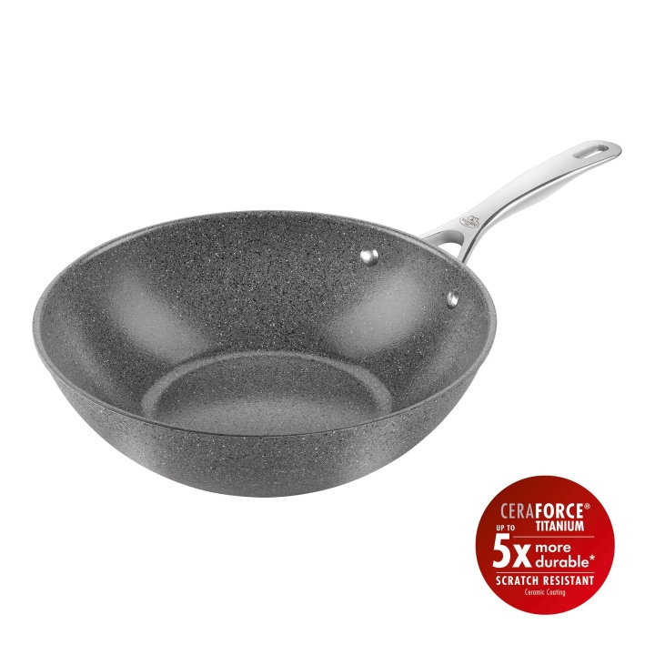 Ballarini Salina keramisk wok - enfärgad - 30 cm i gruppen HEM, HUSHÅLL & TRÄDGÅRD / Köksredskap / Stekpannor hos TP E-commerce Nordic AB (D22027)