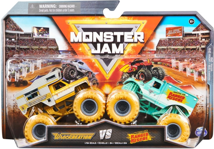 Monster Jam 1:64 Die Cast 2-pack - Wreckreation vs Ranger Rescue i gruppen LEKSAKER, BARN- & BABYPRODUKTER / Leksaker / Leksaksbilar & andra fordon hos TP E-commerce Nordic AB (D22123)