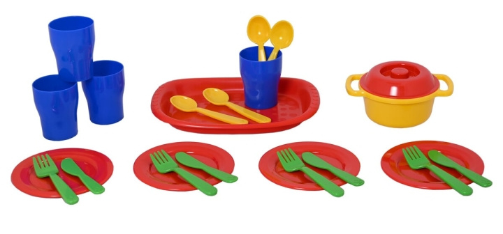 Plasto Middagsuppsättning - 23 delar (2969000) i gruppen LEKSAKER, BARN- & BABYPRODUKTER / Leksaker / Lekset hos TP E-commerce Nordic AB (D22160)