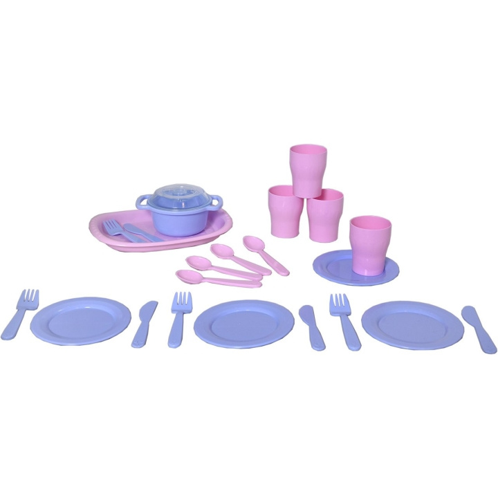 Plasto Middagsset - 23 delar (2901000ROS) i gruppen LEKSAKER, BARN- & BABYPRODUKTER / Leksaker / Lekset hos TP E-commerce Nordic AB (D22162)