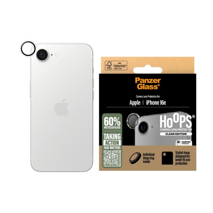 PanzerGlass Hoops-skydd för kameralinsen - iPhone 16e i gruppen SMARTPHONE & SURFPLATTOR / Mobilskydd / Apple / iPhone 16 hos TP E-commerce Nordic AB (D22231)