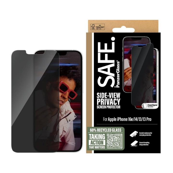 PanzerGlass SAFE. by PanzerGlass - Integritetsskärmskydd - iPhone 16e - 14 - 13 - 13 Pro - Ultra-Wide Fit i gruppen SMARTPHONE & SURFPLATTOR / Mobilskydd / Apple / iPhone 16 hos TP E-commerce Nordic AB (D22234)