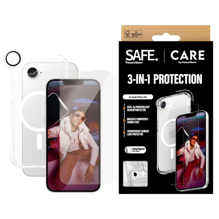 PanzerGlass CARE by PanzerGlass - Mode 3-i-1 paket - iPhone 16e i gruppen SMARTPHONE & SURFPLATTOR / Mobilskydd / Apple / iPhone 16 hos TP E-commerce Nordic AB (D22235)
