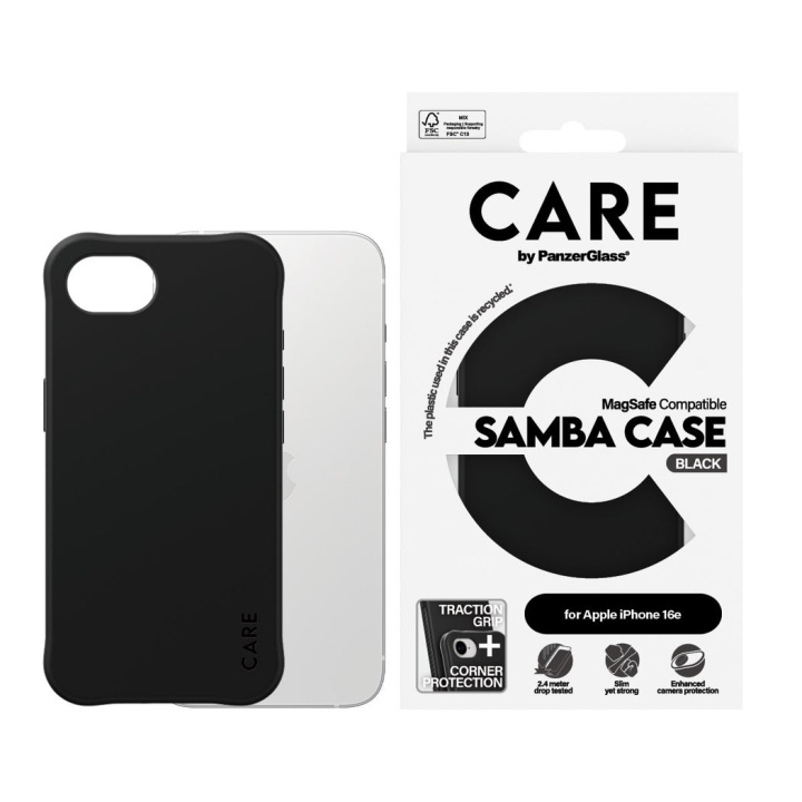 PanzerGlass CARE by PanzerGlass - Fodral - Svart - iPhone 16e i gruppen SMARTPHONE & SURFPLATTOR / Mobilskydd / Apple / iPhone 16 hos TP E-commerce Nordic AB (D22238)