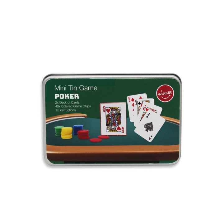Winkee Minipoker i burk - (18404) i gruppen LEKSAKER, BARN- & BABYPRODUKTER / Spel / Sällskapsspel hos TP E-commerce Nordic AB (D22243)