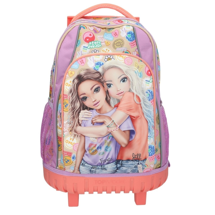 TOPModel TOPModel Skolryggsäcksvagn GIRL POWER - Beige, Lilac, Coral - 34x24x50 cm (413286) | LEKSAKER, BARN- & BABYPRODUKTER - Resa - Barnväskor - Ryggsäckar | GameStuff