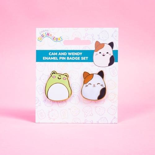 Squishmallows Pin Badges x 2 Cam & Wendy - Kompakt storlek i gruppen SPORT, FRITID & HOBBY / Roliga prylar / Samlarobjekt hos TP E-commerce Nordic AB (D22348)