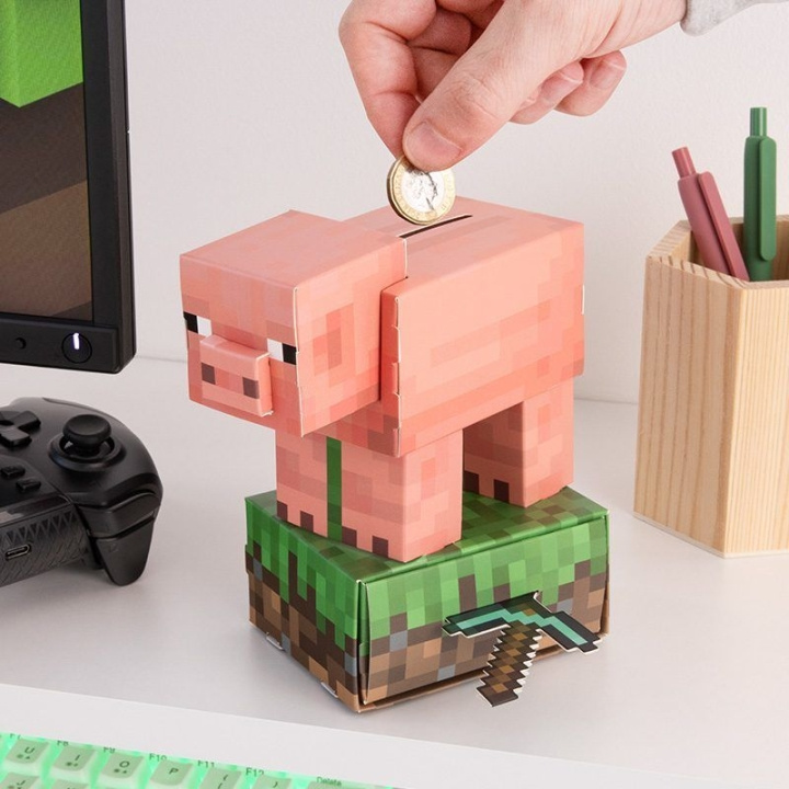 Paladone Minecraft Gris Bygg din egen sparbössa Kit i gruppen SPORT, FRITID & HOBBY / Roliga prylar / Övrigt hos TP E-commerce Nordic AB (D22385)