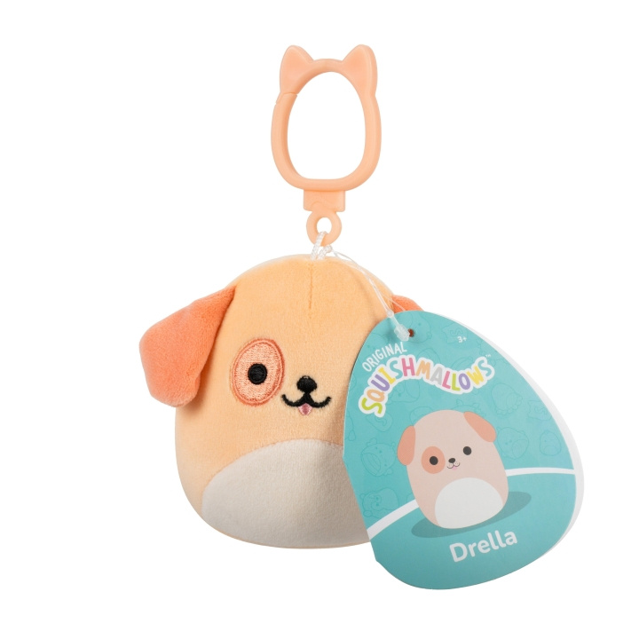 Squishmallows 9 cm - Clip On - Drella Hund i gruppen LEKSAKER, BARN- & BABYPRODUKTER / Babyleksaker / Gosedjur hos TP E-commerce Nordic AB (D22399)