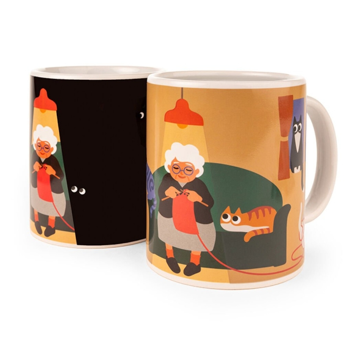 Kikkerland Katt Lady Morph Mugg i gruppen SPORT, FRITID & HOBBY / Roliga prylar / Muggar hos TP E-commerce Nordic AB (D22452)