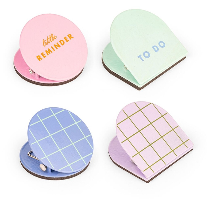 Kikkerland Inkerie Magnetiska Clips - Set om 4 - 4 cm x 4 cm x 2,75 cm i gruppen SPORT, FRITID & HOBBY / Roliga prylar / Övrigt hos TP E-commerce Nordic AB (D22475)