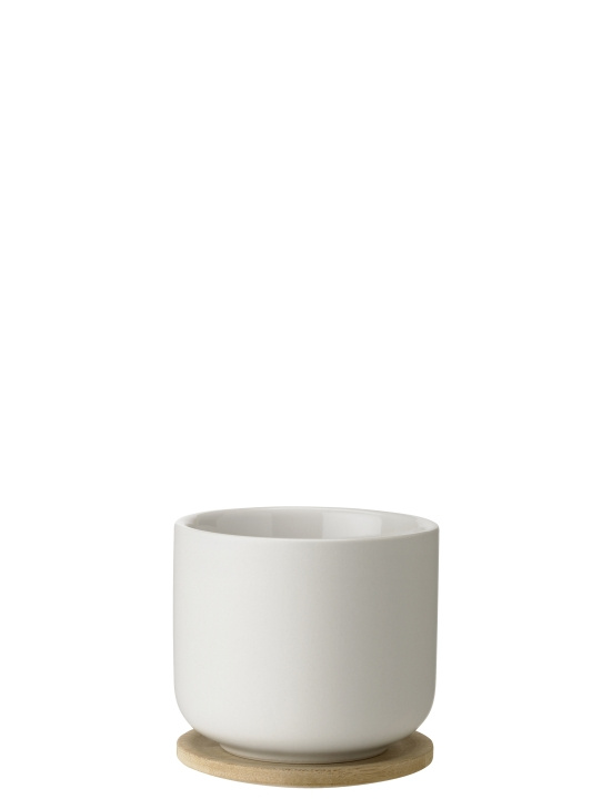 Stelton Theo kopp med underlägg 0,2 L (Sand) i gruppen SPORT, FRITID & HOBBY / Roliga prylar / Muggar hos TP E-commerce Nordic AB (D22545)