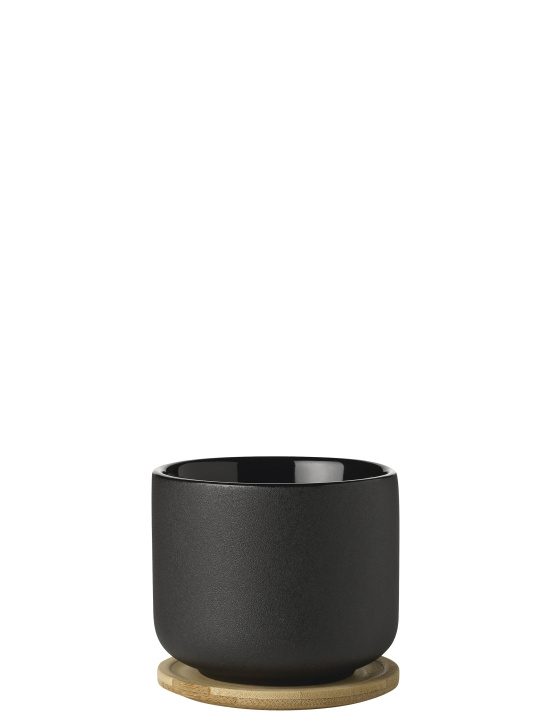Stelton Theo kopp med underlägg 0,2 L (svart) i gruppen SPORT, FRITID & HOBBY / Roliga prylar / Muggar hos TP E-commerce Nordic AB (D22706)