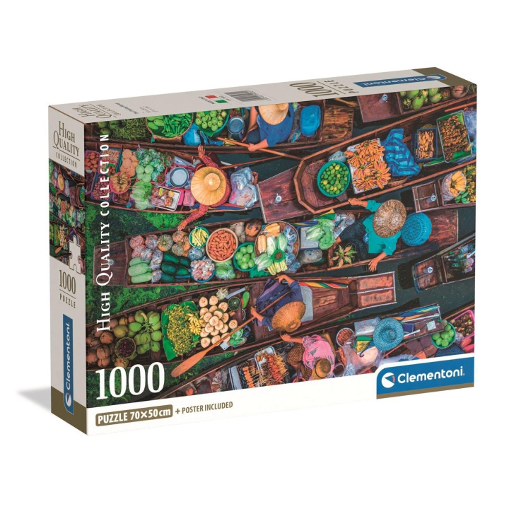 Clementoni Pussel 1000 Pcs CB High Quality Collection Thai Floating Market i gruppen SPORT, FRITID & HOBBY / Hobby / Pussel hos TP E-commerce Nordic AB (D22875)
