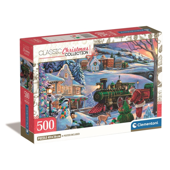 Clementoni Pussel 500 Pcs CB Christmas Train i gruppen LEKSAKER, BARN- & BABYPRODUKTER / Leksaker / Barnpussel hos TP E-commerce Nordic AB (D22911)
