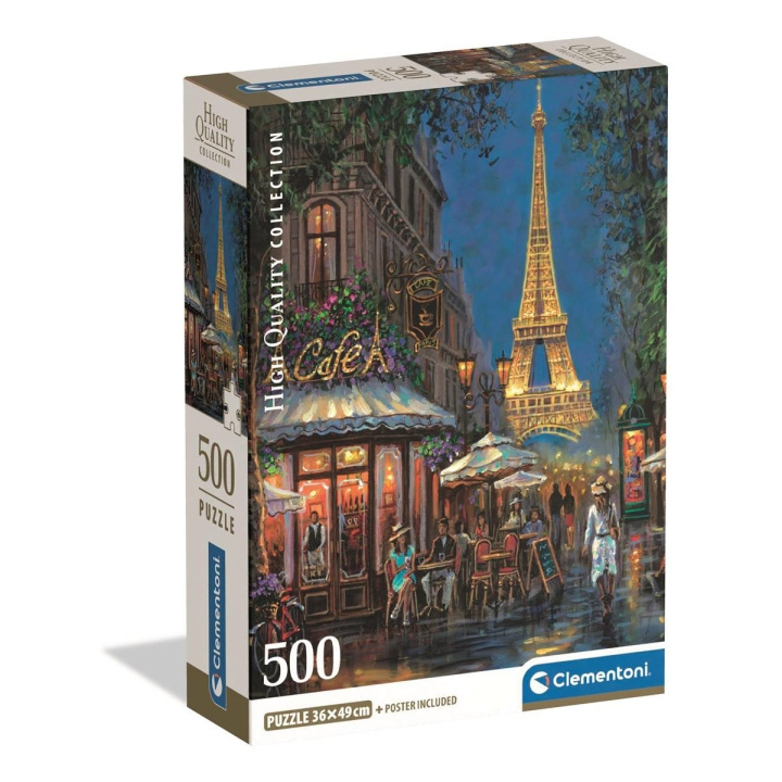 Clementoni Pussel 500 Pcs CB High Quality Collection Night of the Eiffel Café i gruppen SPORT, FRITID & HOBBY / Hobby / Pussel hos TP E-commerce Nordic AB (D22915)