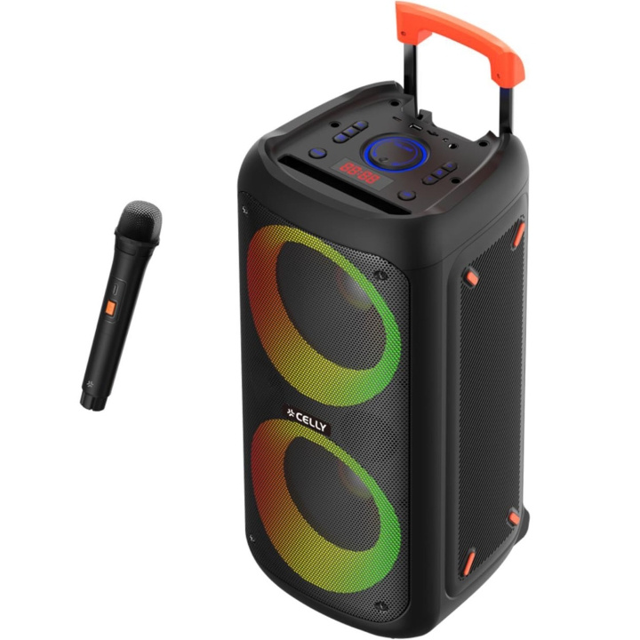 Celly Partyspeaker 40W + 2 trådlösa mikrofoner i gruppen HEMELEKTRONIK / Ljud & Bild / Högtalare & Tillbehör / Bluetooth-högtalare hos TP E-commerce Nordic AB (D22983)