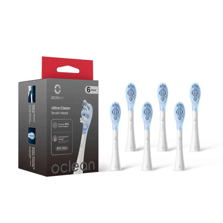 Oclean Borsthuvud Ultra Clean 6-Pack Vit i gruppen SKÖNHET & HÄLSA / Munvård / Borsthuvuden & Tillbehör hos TP E-commerce Nordic AB (D23041)