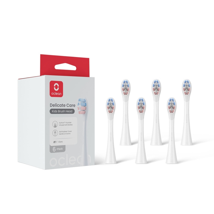 Oclean Borsthuvud Kids 6-Pack Vit i gruppen SKÖNHET & HÄLSA / Munvård / Borsthuvuden & Tillbehör hos TP E-commerce Nordic AB (D23045)