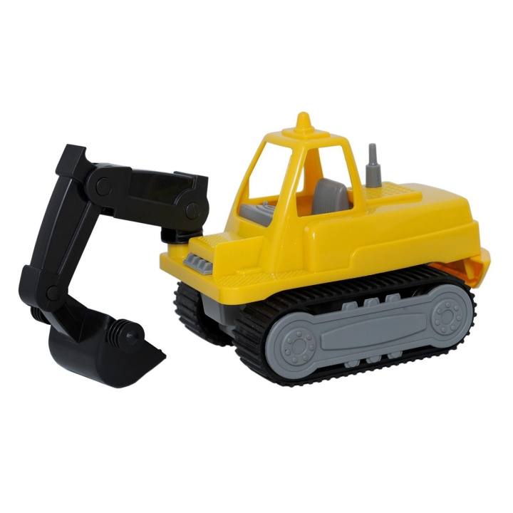 Plasto Grävmaskin Grävmaskin Excavator Med Band Gul 30 Cm i gruppen LEKSAKER, BARN- & BABYPRODUKTER / Leksaker / Leksaksbilar & andra fordon hos TP E-commerce Nordic AB (D23220)
