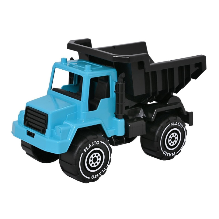 Plasto Lastbil Lastbil 30 Cm Turkos Med Svart Flak i gruppen LEKSAKER, BARN- & BABYPRODUKTER / Leksaker / Leksaksbilar & andra fordon hos TP E-commerce Nordic AB (D23222)