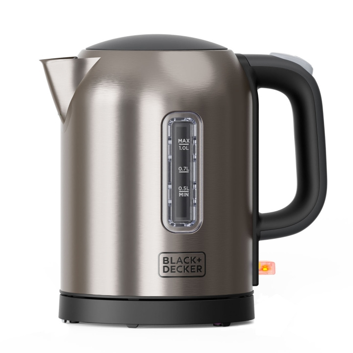 BLACK+DECKER Vattenkokare 1L 2200W Borstat Stål i gruppen HEM, HUSHÅLL & TRÄDGÅRD / Hushållsmaskiner / Vatten & Juice / Vattenkokare hos TP E-commerce Nordic AB (D23264)