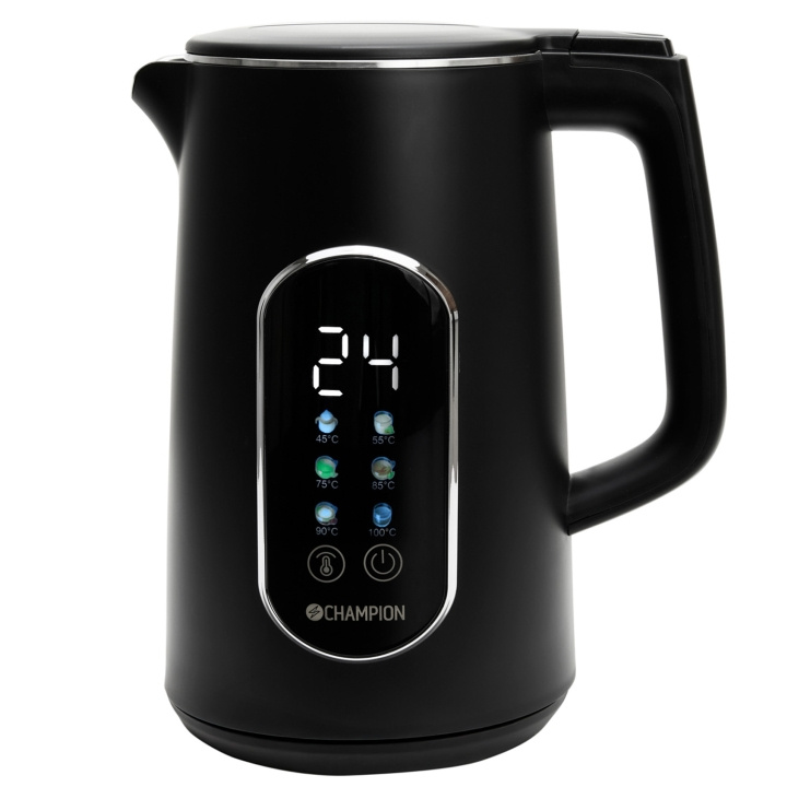 Champion Vattenkokare Digital Temp Varmhållning 1,7L VK800 Mattsvart i gruppen HEM, HUSHÅLL & TRÄDGÅRD / Hushållsmaskiner / Vatten & Juice / Vattenkokare hos TP E-commerce Nordic AB (D23281)