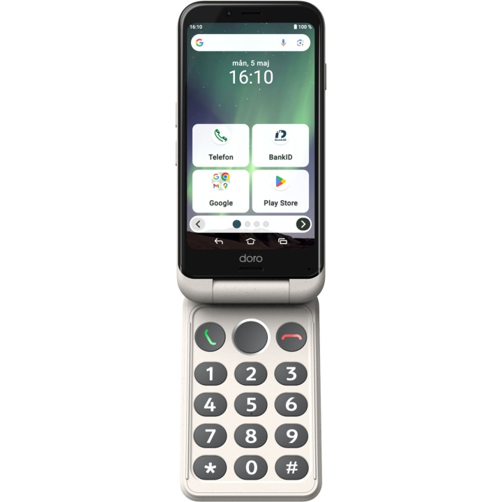 Doro Smartphone 4G Aurora A21 Ben-vit i gruppen SMARTPHONE & SURFPLATTOR / Mobiltelefoner & smartphones hos TP E-commerce Nordic AB (D23284)
