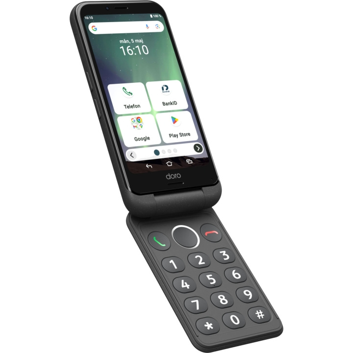 Doro Smartphone 4G Aurora A21 Grafit-grå i gruppen SMARTPHONE & SURFPLATTOR / Mobiltelefoner & smartphones hos TP E-commerce Nordic AB (D23285)