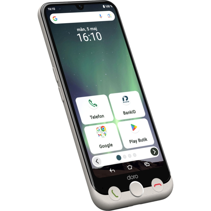 Doro Smartphone 4G Aurora A31 Ben-Vit i gruppen SMARTPHONE & SURFPLATTOR / Mobiltelefoner & smartphones hos TP E-commerce Nordic AB (D23286)