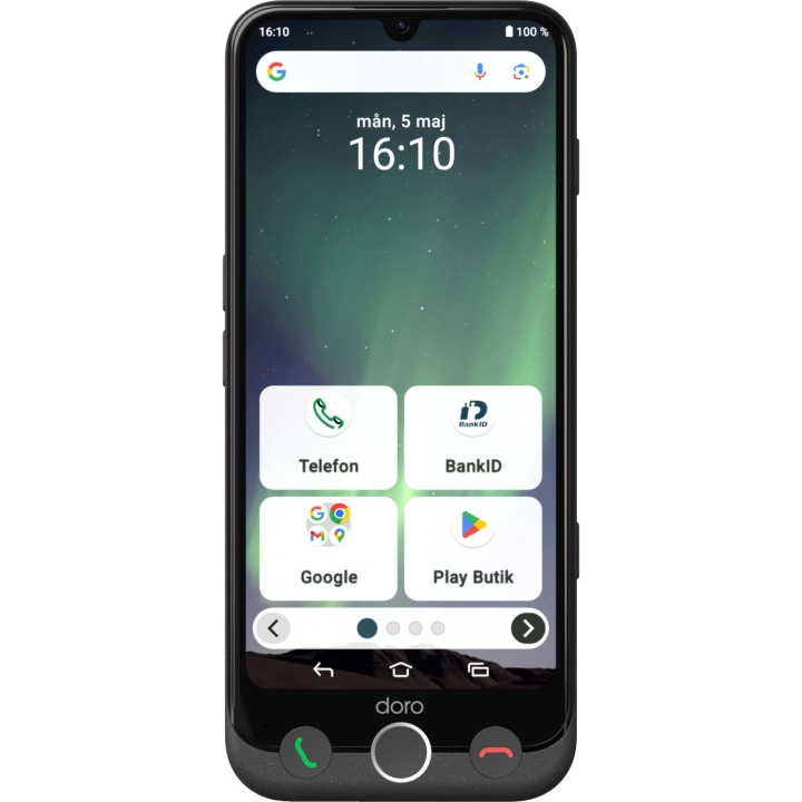 Doro Smartphone 4G Aurora A31 Grafit-grå i gruppen SMARTPHONE & SURFPLATTOR / Mobiltelefoner & smartphones hos TP E-commerce Nordic AB (D23287)