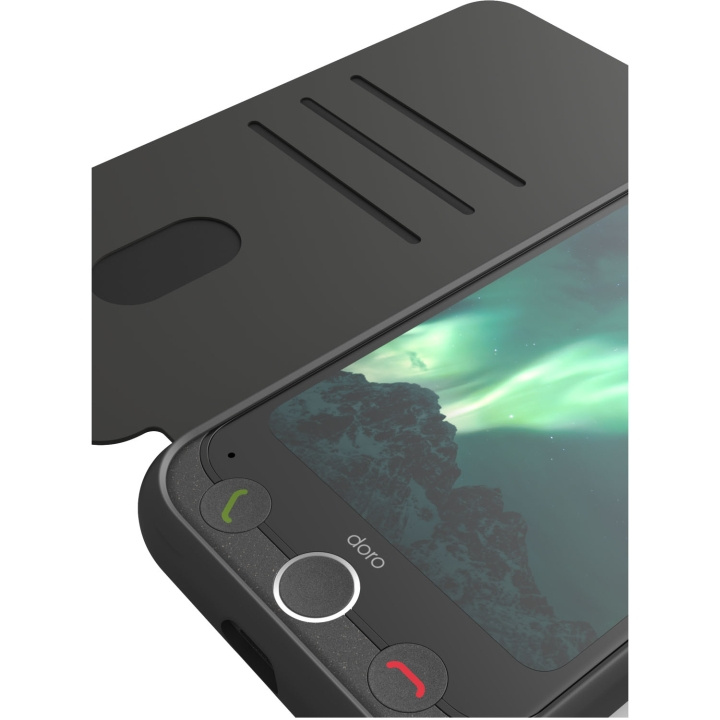 Doro Plånboksfodral Aurora A31 Grafit-grå i gruppen SMARTPHONE & SURFPLATTOR / Mobilskydd / Övriga modeller hos TP E-commerce Nordic AB (D23293)