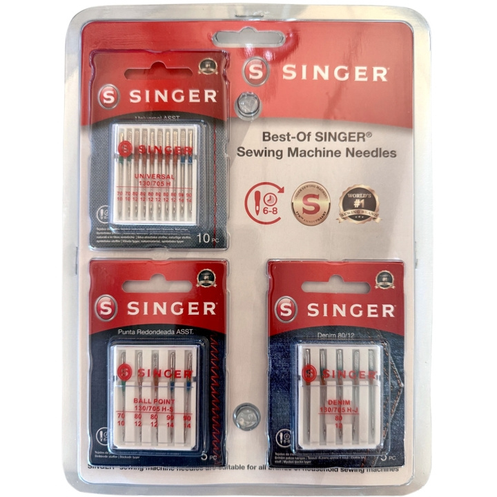 Singer Symaskinsnålar Paket i gruppen HEM, HUSHÅLL & TRÄDGÅRD / Hushållsmaskiner / Symaskiner & Tillbehör / Symaskinstillbehör hos TP E-commerce Nordic AB (D23303)