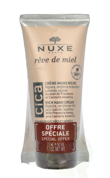 Nuxe Reve De Miel Hand Cream Duo Set 100 ml 2x50ml i gruppen SKÖNHET & HÄLSA / Manikyr/Pedikyr / Handkräm hos TP E-commerce Nordic AB (D23370)