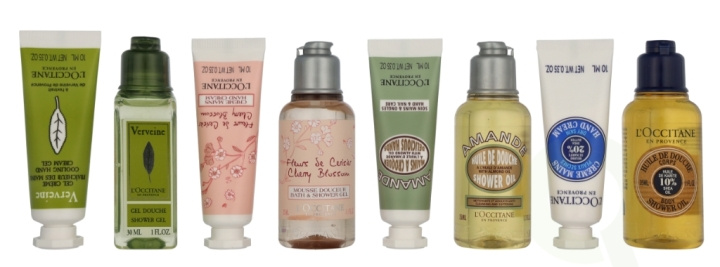 L\'Occitane Mixed Lines Set 175 ml Verbena Shower Gel 30ml/Verbena Hand Cream 10ml/Almond Shower Oil 35ml/Almond Hand Cream 10ml/Shea Butter Shower Oil 35ml/Shea Butter Hand Cream 10ml/Cherry Blossom Shower Gel 35ml/Cherry Blossom Hand Cream 10ml i gruppen SKÖNHET & HÄLSA / Presentkit / Presentkit För Henne hos TP E-commerce Nordic AB (D23420)