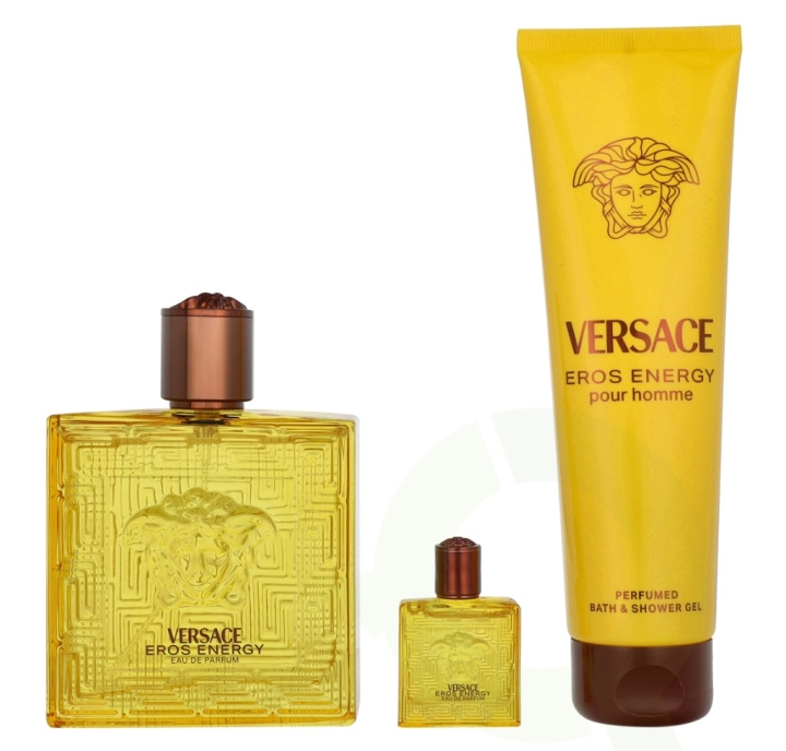 Versace Eros Energy Giftset 250 ml Edp Spray 100ml/Bath & Shower Gel 150ml/Mini i gruppen SKÖNHET & HÄLSA / Doft & Parfym / Parfym hos TP E-commerce Nordic AB (D23435)