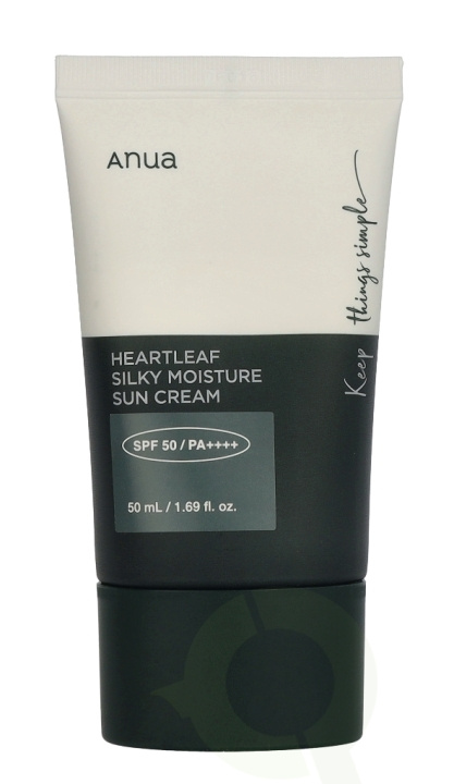 Anua Heartleaf Silky Moisture Sun Cream SPF50+ PA++++ 50 ml i gruppen SKÖNHET & HÄLSA / Hudvård / Solskydd & Tanning / Solskydd hos TP E-commerce Nordic AB (D23458)