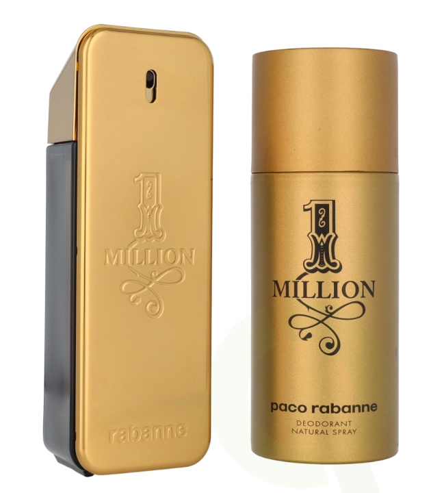 Paco Rabanne 1 Million Giftset 250 ml Edt Spray 100ml/Deodorant Spray 150ml i gruppen SKÖNHET & HÄLSA / Doft & Parfym / Parfym / Parfym för honom hos TP E-commerce Nordic AB (D23639)