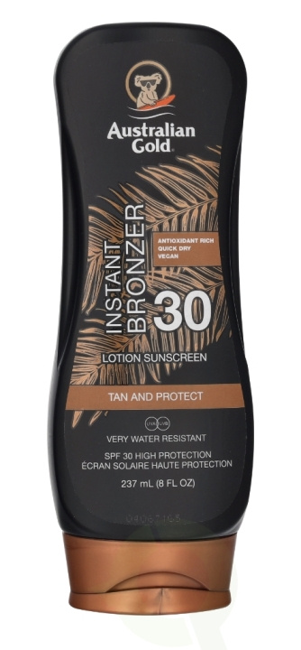 Australian Gold Instant Bronzer Lotion Sunscreen SPF30 237 ml i gruppen SKÖNHET & HÄLSA / Hudvård / Solskydd & Tanning / Solskydd hos TP E-commerce Nordic AB (D23650)