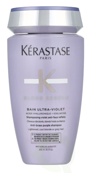 Kerastase Blond Absolu Bain Ultra-Violet Shampoo 250 ml Lightened, Cool Blonde Or Grey Hair i gruppen SKÖNHET & HÄLSA / Hår & Styling / Hårvårdsprodukter / Schampo hos TP E-commerce Nordic AB (D23671)