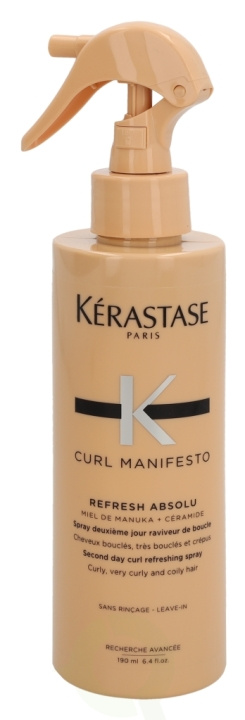 Kerastase Curl Manifesto Refresh Absolu Refreshing Spray 190 ml i gruppen SKÖNHET & HÄLSA / Hår & Styling / Hårvårdsprodukter / Balsamspray/Leave-in hos TP E-commerce Nordic AB (D23683)