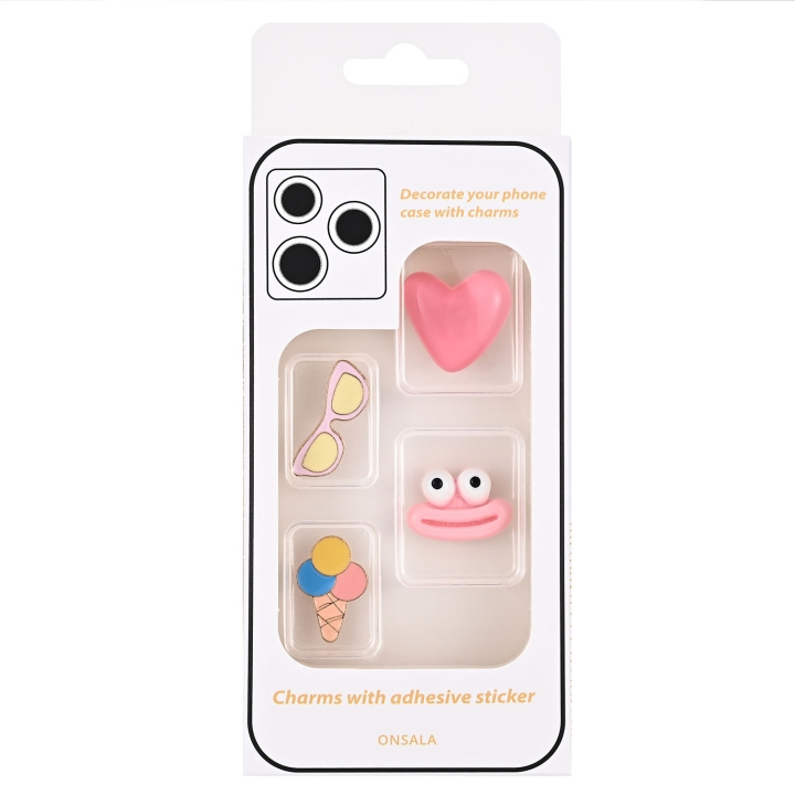Onsala Charms Pimp Your Phone Metall och Plast 4-Pack i gruppen SPORT, FRITID & HOBBY / Roliga prylar / Övrigt hos TP E-commerce Nordic AB (D23717)